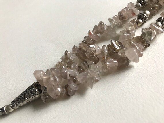 Rose Quartz Triple Tier Necklace