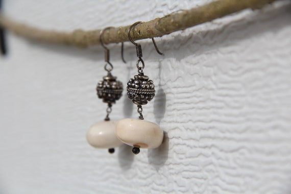 Silver Beaded Chandelier Drop Earrings - image 3