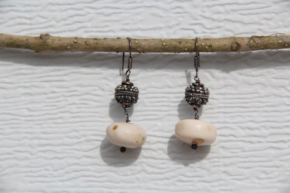 Silver Beaded Chandelier Drop Earrings - image 1