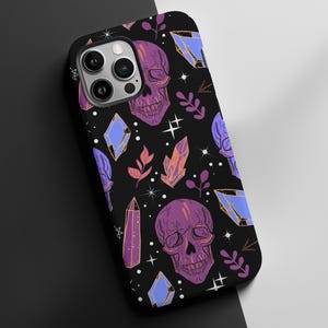 Halloween iPhone Case: Spooky Skull Tough Protective Phone Cover