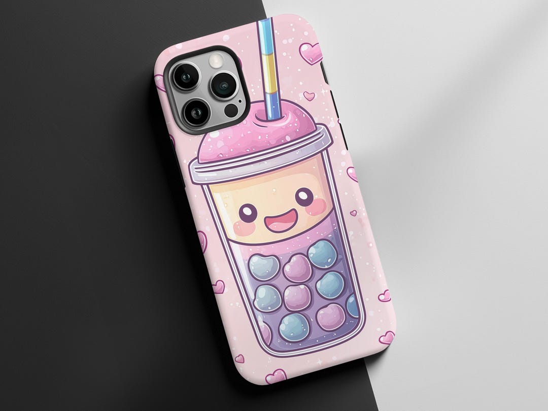 Boba Tea iPhone Case: Kawaii Colorful Tough Protective Phone Cover - Etsy