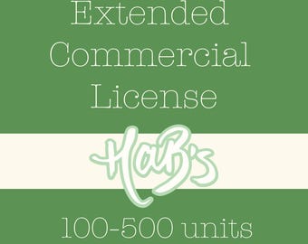Licencia extendida para 1 diseño 100-500 unidades