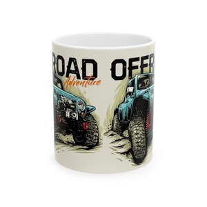 Adventure off-road keramische mok - perfect voor buitenliefhebbers, kampeerders, cadeaus voor jeepliefhebbers, koffie-thee-drinkgerei, avontuurdecor