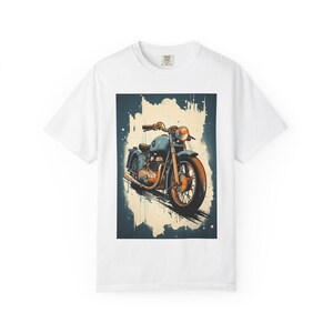 Vintage Motorcycle Graphic T-Shirt, Unisex Tee for Bikers, Casual Wear, Gift for Motorcycle Lovers, Perfect for Rides and Events