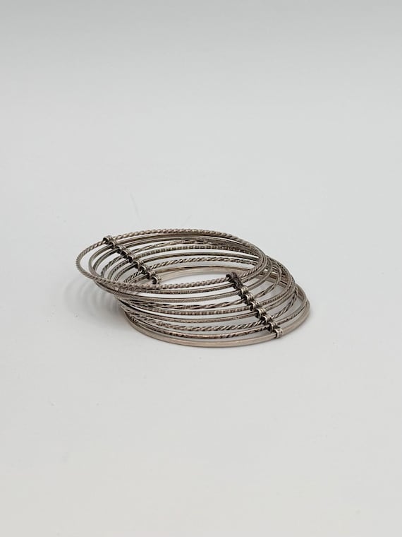 Sterling Silver Linked Bangles - image 3