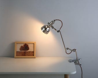 Industrial Swing Arm Wall Sconce, Adjustable Bedside Reading Lamp