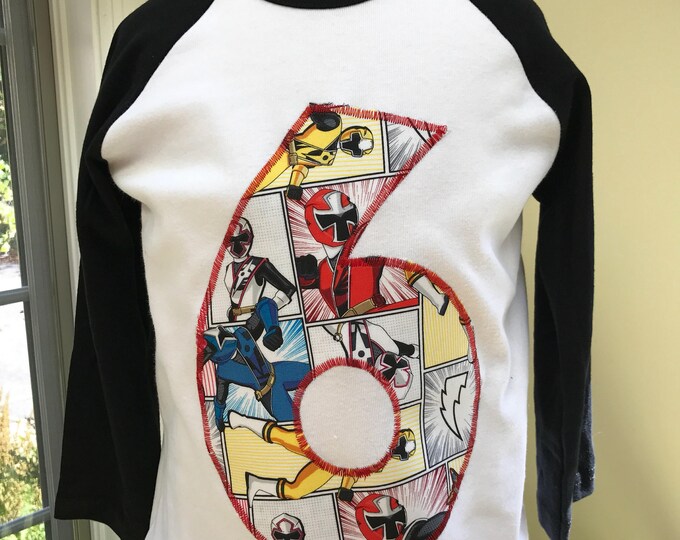 Custom Cool Power Rangers Number T'shirt With Name - Etsy