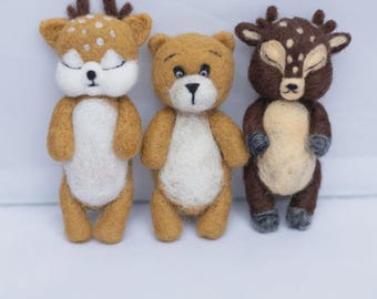 Animali in feltro Dear & Bear per la fotografia di neonati RTS!