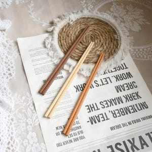 Rustic Wooden Chopsticks Set with Linen Travel Case and Free Christmas Gifts - Sustainable Dining