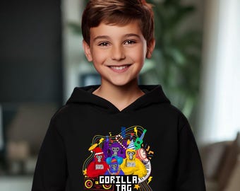 Youth Gorilla Tag Hoodie: Soft Cotton-Blend Sweatshirt