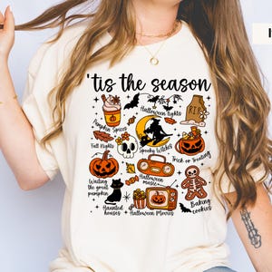 Comfort Colors Fall Shirt, Tis the Season Shirt, Fall Football Shirt, Women&#39;s Fall Shirt, Pumpkin Season, Fall Harvest Shirt, Autumn Doodle