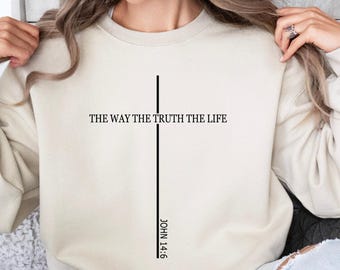 Christian Sweatshirt, Bible Verse Faith Apparel, Jesus Gift