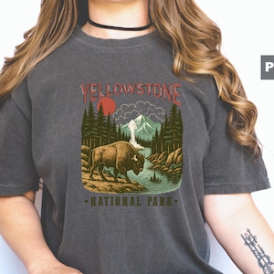 Yellowstone National Park Shirt, Comfort Colors Retro National Park T-shirt, Cute Hiking Tee, Nature Lovers Gift