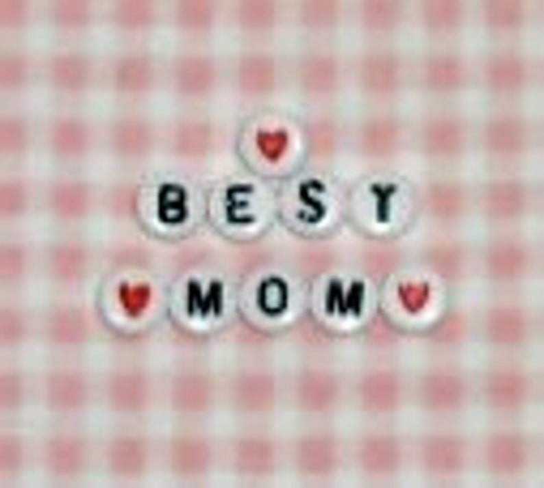 Letter Beads / BEST MOM / Mother's Day / Mothers Day gift image 1