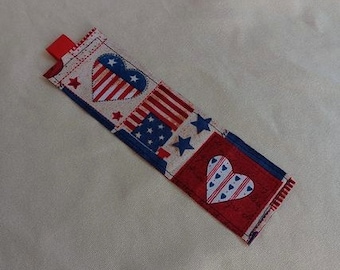 Americana Bookmark / Patriotic Bookmark / Fabric Bookmark / Bookmark
