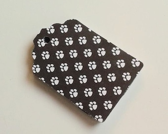 Paw Print design /  Dog / Cat / Dog Gift / Cat Gift / Gift Tag Set of 20