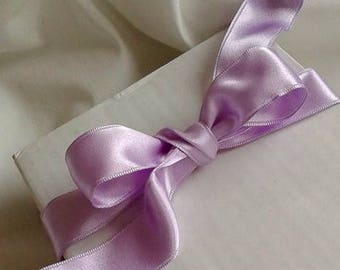 Lavender Ribbon / Double Faced Wire Ribbon / Easter Ribbon / Mother's Day / 1" X 5 yards