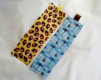 Bugs Bookmark / Fabric Bookmark / Dragonfly / Ladybug / Bookmark