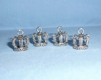 Crown Charms / King / Queen / Prince / Princess / Set of 4