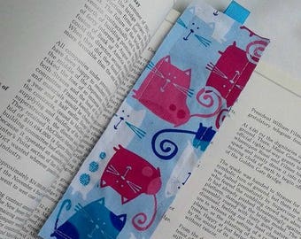 Cats Bookmark / Fabric Bookmark / Cats / Bookmark