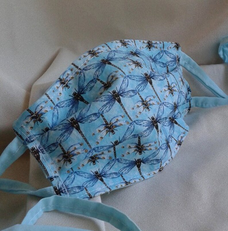 Buy One and I Donate One / Fabric Face Mask / Dragon Fly Mask Etsy