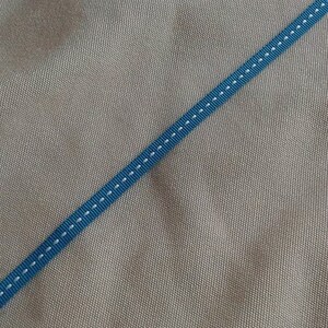 Turquoise with White stitch design Grosgrain Ribbon / Fun ribbon is 1/4 X 10 yards image 2