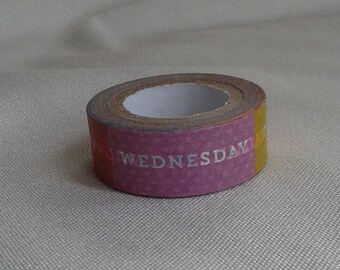 Days of the Week Washi Tape / Days of the week / Weekdays / 7 days of the week /  Washi Tape is 5/8" X 3 yards