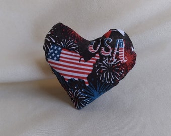 USA Heart Decor / Bowl Fillers / Independence Day / 4th of July / America / Patriotic / Tier Tray / Red White and Blue Decor