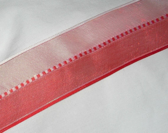 Pink and Red Ribbon1.1/2 X 10 Yards 