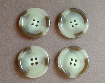 Vintage Beige and Brown Marble Buttons / Sweater Buttons