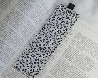 Music Notes Bookmark / Fabric Bookmark / Music / Teacher Appreciation  / Bookmark