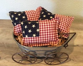 Primitive Patriotic Flag Decor / Bowl Fillers / Memorial Day Decor / Independence Day  / 4th of July / Primitive Americana