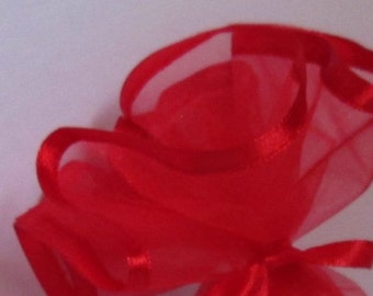 Organza Rounds / Red / 10" Round / Set of 10
