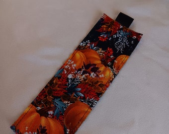 Fall Print Bookmark / Fabric Bookmark / Sunflowers  / Fall Leaf Vines / Bookmark