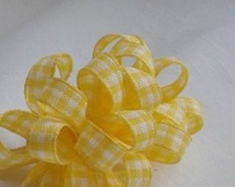 Yellow Gingham  Ribbon ... 5 yards