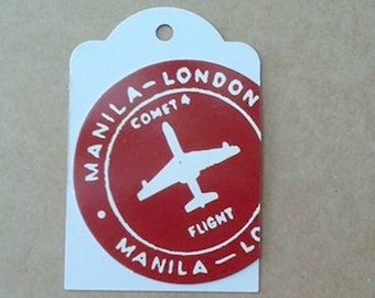 Gift Tags / Plane / Up-Cycled Gift Tags / London Flight Tag / Set of 3