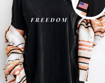 Freedom-T-shirt, vlag van de VS, politiek T-shirt