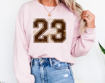 Custom Football Number Sweatshirt, Personalized Game Day Team Spirit, Sports number