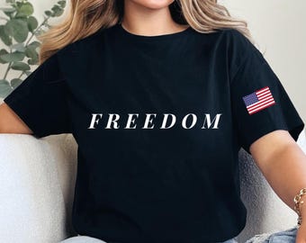 Camiseta de la libertad, camiseta patriótica con la bandera de EE. UU.