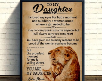 Citations mère fille, un lien unique en son genre, affiches d'art mural