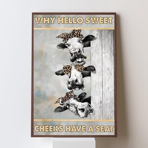 Funny Bathroom Poster: Rustic Farmhouse Toilet Humor Wall Art