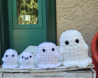 Choose Your Ghost - Crocheted Ghost Plush – Cute & Spooky Desk or Shelf Decor