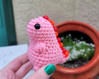 Your Choice of Color - Crocheted Dinosaur Fidget Toy – Sensory Amigurumi