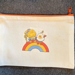 Rainbow Brite and Sprite pouch.  Perfect size for a pencil pouch or makeup pouch.
