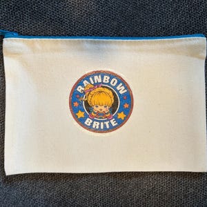Rainbow Brite pouch.  Perfect size for a pencil pouch or makeup pouch.