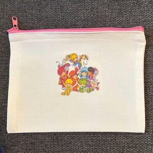 Rainbow Brite and gang pouch.  Perfect size for a pencil pouch or makeup pouch.