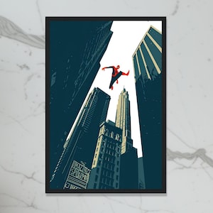 Spiderman Minimalist Inspired Poster Wall Art - POSTER or CANVAS Wall Art,Unique Wall Decor,Home Decoration