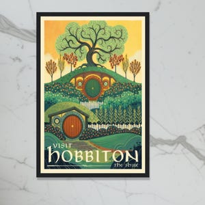Hobbiton Wall Art Poster - POSTER or CANVAS Wall Art,Wall Art Canvas,PosterWall Art,Unique Wall Decor,Home Decor