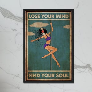 Lose Your Mind Find Your Soul |  Vintage Poster -POSTER or CANVAS Wall Art, Wall Art Canvas,PosterWall Art,Unique Wall Decor,Home Decoration