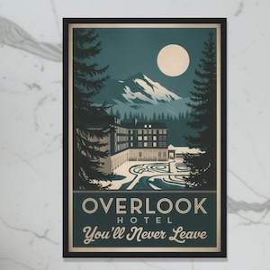 The Shining Poster Overlook Hotel Maze | Vintage Horror Movie Posters Wall Decor -POSTER or CANVAS Wall Art, Unique Wall Decor, Home Decor